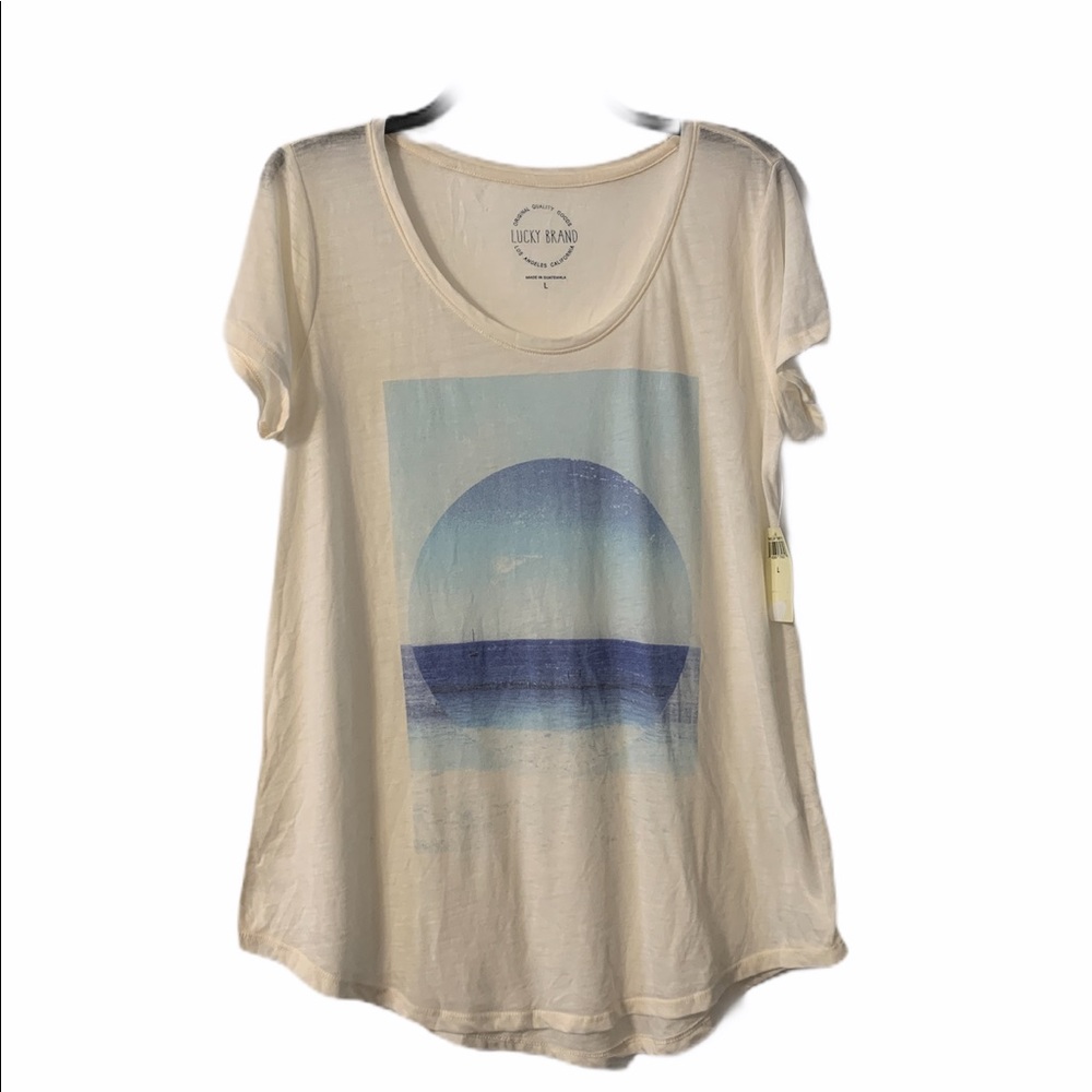 Lucky Brand Ocean Graphic Tee Short Sleeve